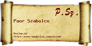 Paor Szabolcs névjegykártya